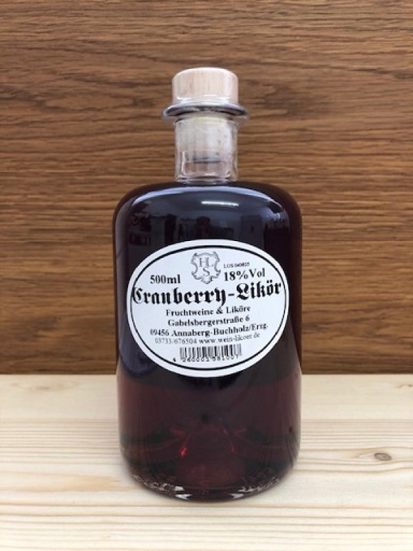 Cranberry-Likör 18% vol